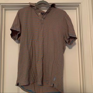 Made by Cam Newton Orange and Light Blue Polo